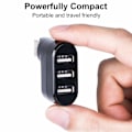Miniatyrbild 4 av 5: 3 Portar USB 2.0 Hub 180 Graders Rotation Mini Roterande Extern Splitter Adapter För Notebook Laptop PC (Svart)
