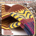 Miniatyrbild 3 av 5: 5 Par Damsockor i Ull, Dam Vinter Varma Stickade Sockor Tjocka Sockor, Julklappar till Kvinnor
