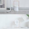 Miniatyrbilde 5 av 5: Sammenleggbar Nattbordslampe, USB Oppladbar LED-lampe, Berøringskontroll 3-Nivå Lysstyrke Treskaft Bordlampe (Hvit)