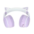 Miniatyrbilde 5 av 5: Kattøre Bluetooth Gaming Hodetelefoner, Trådløse Foldbare Musikkhodetelefoner, med LED-lys Avtakbar Mikrofon 3,5 mm Kabel, Lilla