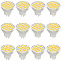 Miniatyrbild 1 av 5: MR11 GU4 LED-ljuskälla, DC/AC 10-30 V, 3 W, motsvarande 30 W halogenlampa, 400 lumen, varmvit 3000 K, LED-ersättning (12-pack)