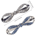 Miniatyrbillede 2 af 5: 2 stk. Rhinestone Hårspænder Hvide Krystal Hårnåle Metal Hårklemmer Bling Hårspænder Tilbehør til Piger og Kvinder