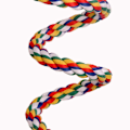 Miniatyrbild 2 av 4: Papegojaleksaker, Repgunga Fågel Leksak, Färgglada Pärlor Bur Papegoja Tuggleksak, Färgglada Spiral Bomull Papegoja Gunga Klättring Stående Leksaker, Gungleksaker