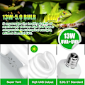 Miniatyrbillede 3 af 5: UVA UVB 5.0 Reptilpære, 13W Dobbeltvirkende UV-lyspære, Kompakt Fluorescerende Lampe, Egnet til Regnskovsreptiler