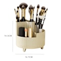 Miniatyrbillede 5 af 5: 360 Graders Makeup Organizer Spinnende Kosmetik Display Cases med 5 Rum Acryl Klar Rund Drejeskive Opbevaringsskuffe Counter Organizer Case, A A