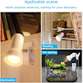 Miniatyrbilde 2 av 5: Klemmelampe, 360° Roterende Klemmeboklampe Leselampe, Hvit E27 Fleksibel Klemmelampe med Bryter, Justerbar Enkel Klemmespotlight (Hvit)