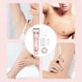 Miniatyrbilde 5 av 5: 2-i-1 Bikini Trimmer Elektrisk Barbermaskin for Kvinner, Silky Glide Pro Hårfjerning for Barbering av Ben, Armer, Underarmer og Ansikt Rosa
