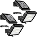 Pikkukuva 1 / 5: 2 kpl LED-aurinkovalaisimia ulkokäyttöön liiketunnistimella, IP65-vedenpitävä, 120° valokulma, aurinkoseinävalaisin puutarhaan
