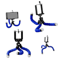 Miniatyrbilde 4 av 5: Blå Tripod, Bøybar Tripod, Tripod / Kamera Stativ Mobil Kamera blue