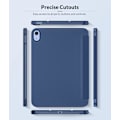 Miniatyrbilde 6 av 6: iPad 10. generasjon deksel 2022, iPad 10,9 tommer deksel, Mykt frostet gjennomsiktig TPU slankt beskyttelsesdeksel med justerbare vinkler Navy blue