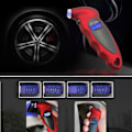 Pikkukuva 3 / 5: Digitaalinen rengaspainemittari 150 PSI 4 asetuksella autoille, kuorma-autoille ja polkupyörille, taustavalaistu LCD ja liukuestokahvat (Punainen) Red