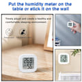Miniatyrbillede 2 af 5: LCD Digitalt Smile Hygrometer Termometer, Termometer med Temperatur og Fugtighed til Soveværelse, Lager, Kælder, Bil