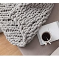 Miniatyrbild 4 av 4: Tjock stickad chenillegarn för handgjorda filtar, supersoft stort jumbo filtgarn Light Gray
