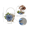 Miniatyrbilde 2 av 5: 1 Pakke Jute Blomsterpikekurver, Blomsterpikekurv Rustikk Jute, Blomsterpikekurv med Perlehåndtak, Jute Bryllupsblomsterkurv