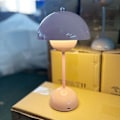 Miniatyrbilde 2 av 3: Bordlampe Nordisk Dansk Blomsterknopp Bordlampe, Dekorativ stemningsbelysning, Blomsterknopplampe nattbordslampe (Oppladbar, Gul) Yellow