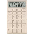 Miniatyrbillede 1 af 5: Beige lomme- og bordregner med lys LCD-skærm og dobbelt strømforsyning, bærbar bordmodel White