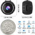 Pikkukuva 4 / 5: Mini vakoilukamerat piilotettu 1080P HD langaton kamera yönäöllä ja liiketunnistuksella, WiFi-videokamera sisä- ja ulkokäyttöön, musta-x10