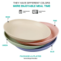 Miniatyrbilde 3 av 5: Uknuselige Plasttallerkener - Sett med 4 Desserttallerkener, Mikrobølgeovn- og Oppvaskmaskinsikker/Lett Tallerken for Barn, Småbarn og Voksne - 7.8‘’