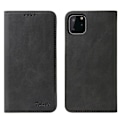 Miniatyrbillede 1 af 5: iPhone 11 Etui Premium PU Læder Wallet Etui med Kortholder Støttefod Indbygget Magnetisk Lukning Flip Folio Telefon Cover til iPhone 11 - Sort