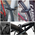 Miniatyrbillede 5 af 5: Cykel Lås, 4-cifret Kode Cykel Lås Bærbar Tyverisikring Cykel Kode Lås til Cykler, Motorcykel, Elcykler, Garage Kabel Lås, Sort