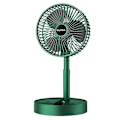 Pikkukuva 1 / 4: Teleskooppinen kokoontaitettava tuuletin, ladattava ja joustava mini pöytätuuletin 3 tuulitason säädöllä, 5W Green Direct plug type