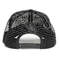 Miniatyrbillede 2 af 2: Mesh Djur Broderi Snapback Cap, Sort Panter