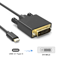 Miniatyrbillede 3 af 3: USB C til DVI Kabel Konverter Skærm Adapter 1,8 m Type C til DVI Kabel