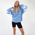 Miniatyrbillede 1 af 4: Blakely Hættetrøje - Langærmet Hættetrøje til Kvinder, Pullover Sweatshirt, Casual Top Lyseblå, S