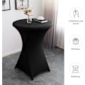 Miniatyrbilde 3 av 5: Stretch Duk, 2 Deler Vaskbar Polyester Duk Rundt Spisebord Duk Cocktailbord Beskyttelse 80x110cm (Svart)