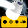 Miniatyrbillede 3 af 5: Genopladelig Camping Lommelygte 3 i 1 Bordlampe Lanterne Camping Telt Lommelygte Deformerbar Arbejdslampe med 2000mAh Batteri LED