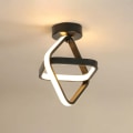 Miniatyrbilde 1 av 5: LED-taklampe - Svart moderne lysekrone 26W firkantet gang taklampe for gang balkong - Varm hvit lys / Diameter 22CM