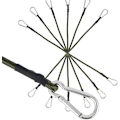 Pikkukuva 1 / 5: 6 kpl kumiköysiä karabiinilla, 120 cm pituus, 8 mm paksuus, superjoustava, metallikoukku matkatavaroille pyöräilyyn ja retkeilyyn