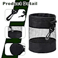 Miniatyrbillede 2 af 5: 2 stk. Golfboldposer, Nylon Mesh Golfboldpose, med Snørepose til Golfbolde, Golfopbevaring Snøre Meshposer (Sort)