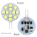 Miniatyrbild 2 av 5: G4 LED-lampa 2W, AC/DC12-24V, 200LM Varmvit 3000K, 12x 5050SMD, motsvarar 20W halogenlampa, ej dimbar, G4 rund LED-lampa 6-pack