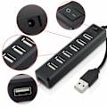 Pikkukuva 2 / 4: 7 Portin USB-keskitin Laajennus Nopea USB 2.0 Moni USB-keskitin Jakaja Kytkimen Johto Adapteri Kaapeli Kannettavalle Tietokoneelle, Mac Bookille, Tabletille, Tukee Windows Vista/7/Mac