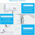 Miniatyrbilde 4 av 5: Klemmelampe, 360° Roterende Klemmeboklampe Leselampe, Hvit E27 Fleksibel Klemmelampe med Bryter, Justerbar Enkel Klemmespotlight (Hvit)