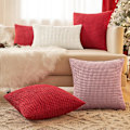 Miniatyrbillede 6 af 6: Corduroy Granule Pudebetræk Dekorative Pudebetræk Aflange Bløde Pellets Solid Pudebetræk til Sofa Soveværelse 12x20 Tommer 1#White