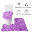 Miniatyrbild 5 av 5: 3PCS Badrumsmatta Toalettlock U-formad Matta Halkfri Mjuk Golvmatta Vattenabsorberande Solid Dörrmatta Badrumsmatta Mattset