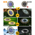 Miniatyrbillede 5 af 5: Solcelle Jordlys, 24 LED Udendørs Solcelle Have Jordlys, IP68 Vandtæt Forsænket Solcelle Spotlight, Solcelle Have Jordlys (Varm Hvid 4 Pak)