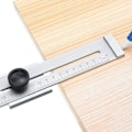 Miniatyrbilde 4 av 5: Linjal i rustfritt stål, 0-200mm Linjal i rustfritt stål Metalllinjal Rissemerkingsmåler Kutteskrape For Tremålinger