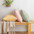 Miniatyrbillede 4 af 5: Corduroy Granule Pudebetræk Dekorative Pudebetræk Aflange Bløde Pellets Solid Pudebetræk til Sofa Soveværelse 12x20 Tommer 2#Pink