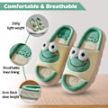 Miniatyrbild 3 av 5: Söta Grodslippers Mjuka Bomullslippers för Kvinnor Cartoon Tjock Sula Grodtryck Sliders Vinter Djurslippers Hem Linne Slides, 42-43