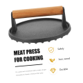 Pikkukuva 3 / 5: Bacon Press - Paistinpannu - Valurauta - Lihapuristin - Grillaustyökalu - Rauta - Puu - Ulkokäyttöön - Hamburgerin Puristin