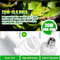 Miniatyrbillede 3 af 5: UVA UVB 10.0 Reptilpære, 26W Dobbeltvirkende UV-lyspære, Kompakt Fluorescerende Lampe, Egnet til Ørkenreptiler