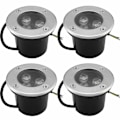 Pikkukuva 2 / 5: Goodia Upotettava LED-ulkovalaisin 1 KPL 3W IP65 Upotettava LED-valaisin Pyöreä Terassi 270 Lumen Ulkovalaisin, 230V AC85-265V Lämmin Valkoinen