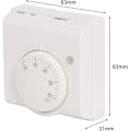 Miniatyrbillede 4 af 5: 220V 6A mekanisk rumtermostat, temperaturregulator
