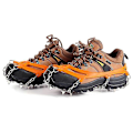 Miniatyrbillede 4 af 5: Sne Grip Klodser Over Støvler, Gummiklodser Med Pigge Mod Glid, 10 Stål Pigge Kramponer (Sort, Størrelse 38-43) Size 38-43