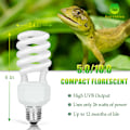 Miniatyrbillede 2 af 5: UVA UVB 10.0 Reptilpære, 26W Dobbeltvirkende UV-lyspære, Kompakt Fluorescerende Lampe, Egnet til Ørkenreptiler