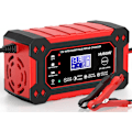 Miniatyrbilde 1 av 5: 12V 6A Batterilader, Smart Batterilader og LCD-skjerm, Bilbatterilader for Biler, Motorsykler, Lastebiler, AGM, Gel, SLA (2Ah-100Ah)