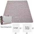 Miniatyrbillede 3 af 4: Ekstra stort 203 x 203 cm strandtæppe, udendørs picnictæpper, foldbart og let (brun, 203 x 203 cm)